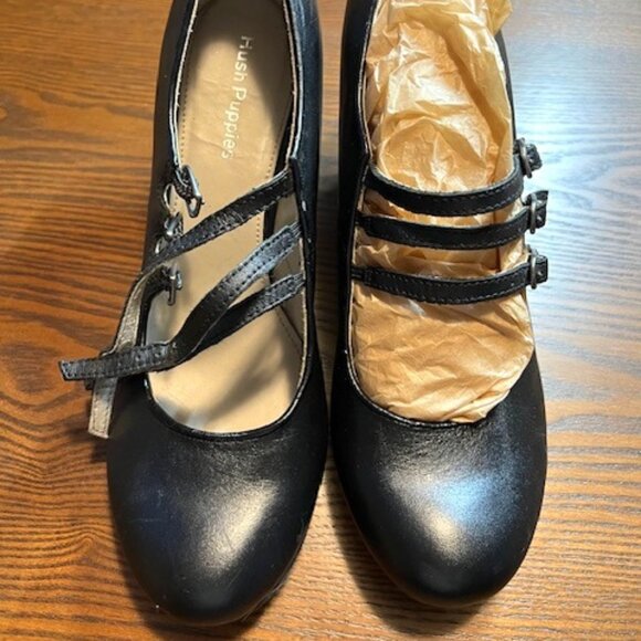 Hush Puppies triple strap Mary Janes with heel - Picture 1 of 6